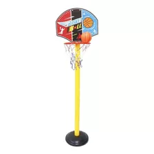 Cesta Basquete Infantil Pedestal Bomba Tabela Até 1,40m Bola