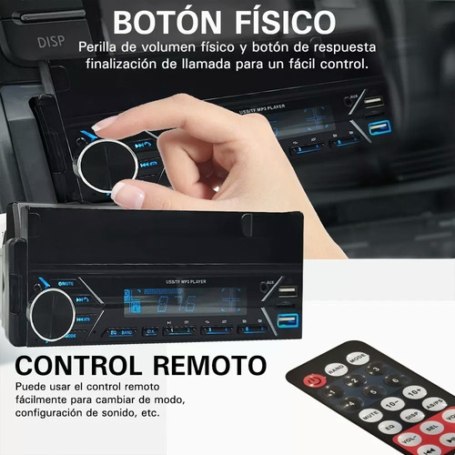 Auto Estreo Reproductor Mp3 Radio Bluetooth Y Soporte Mvil Foto 4
