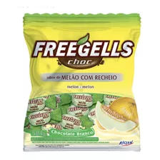 Bala Melão Recheada Chocolate Branco 584gr - Freegells