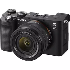 Câmera Sony A7c Preta 24.2mp 4k Wifi + 28-60mm F/4-5.6