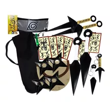 Kit Naruto Kunai Esp Verde 4 Shuriken Bandana 2 Tsunade K147