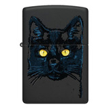 Encendedor Zippo Black Cat Design Negro Zp48491