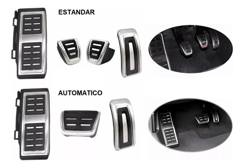 Cubre Pedales + Posa Pie Para Auto Vw Audi Seat / Automatico Foto 10