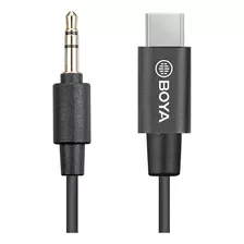 Cabo Adaptador Áudio Boya By-k2 Usbc P/3.5mm Macho Preto