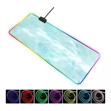 Mouse Pad Rgb Gamer Luz Led 80x30 Cm Retroiluminado Color Color Verde