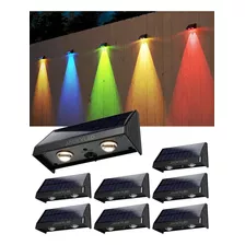 Jackyled Luces Solares Para Exteriores, Rgb Y Luces Led Blan