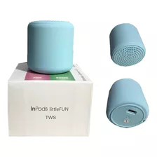 Mini Caixa De Som Speaker Bluetooth Azul Claro