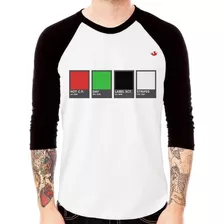 Camiseta Raglan Music Color Guide 3/4