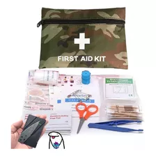 Kit Bolsa Primeiros Socorros 63pçs Sobrevivência + Brinde