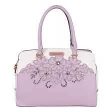 Bolsa De Mano Nicole Lee Corte Laser Y Bordado Ss22 Color Lila