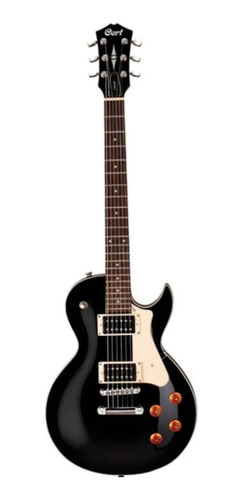 Guitarra Eléctrica Cort Cr Series Cr100 De Caoba Black Con Diapasón De Jatoba