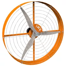 Ventilador Industrial Tufão 1000 Laranja 3 Pás De Polietileno