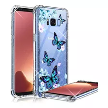 Funda Transparente Para Galaxy S8 Plus Diseno Mariposas