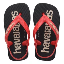 Chinelo Baby Havaianas Logomania Com Elastico Calcanhar Bebê