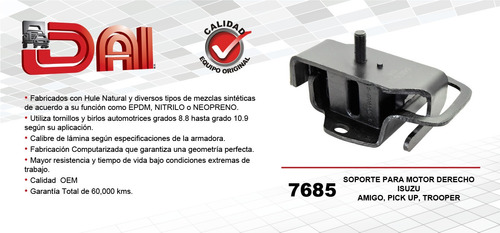 Tacn Soporte De Motor Der Dai Trooper V6 2.8l Isuzu 88-91 Foto 2