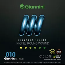 Encordoamento Guitarra Giannini Electric Nickel Geegstp10