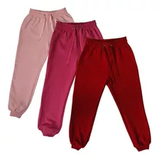 Kit 3 Pçs De Calça Moletinho Infantil Feminina Estampada Top