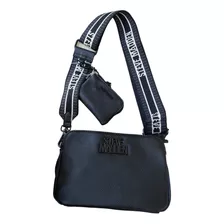 Bolsa Steve Madden Original Negro Con Monedero Dama Ajustabl