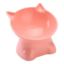 Plato Tazon Elevado Para Mascota Con Forma De Gato Kawaii 