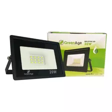 Refletor De Led Smd Holofote 20w Bivolt Luz Branco Frio 6000-6500k Ip66 - Green Age