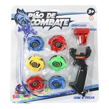 Conjunto Pião De Batalha Com 6 Peças - Bbr Toys R2980