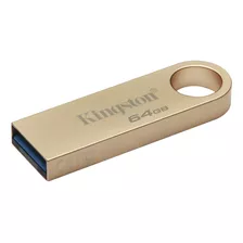 Kingston Usb Datatraveler Se9 G3 64gb Usb-a 3.2 Gen1 220mb/s Color Gold Liso