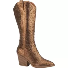 Bota Tierra Bendita Vaquera Pedreria 1085422 Tacón 7.5cms 