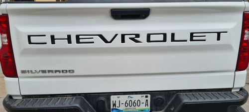 Sticker Calca Chevrolet Silverado Caja Batea 2019 2020 2021  Foto 8