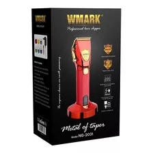 Máquininha Cortar Cabelo Barba Wmark Carregador Ng2031