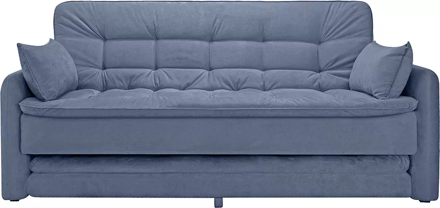 Sofa Cama Sillon Azul Tela Living Divino