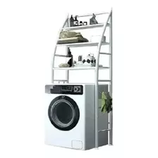 Organizador Repisa Estante Lavadora Baño Metálico Rack Color Blanco