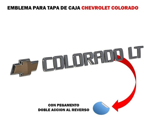 Emblema Para Tapa De Caja Chevrolet Colorado Lt  Foto 2
