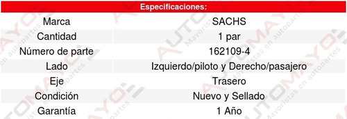 Kit 2 Amortiguadores Gas Traseros (de Calidad) Lesabre 71-85 Foto 3