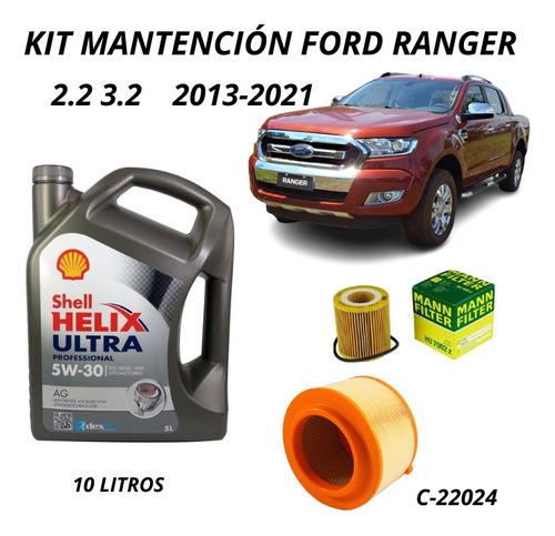 Kit Mantencin Ford Ranger 2.2 3.2 Diesel 2013 -2021 5w30 Foto 2
