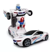 Carro Vira Robo Emite Som Luz Carrinho Bmw Brinquedo Menino