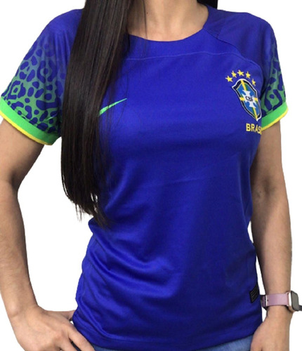 Camisa Do Brasil Camiseta Torcedor Copa E Nossa Bordada 