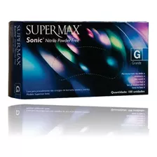 10 Cx Luva Nitrilica Supermax Sonic Azul Cobalto Tamanho Xg Cor Azul-escuro Tamanho Gg