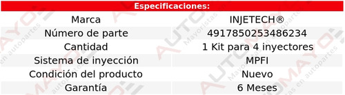 Un Repuesto P/4 Inyectores Injetech Qx4 V6 3.3l 1997-2000 Foto 2