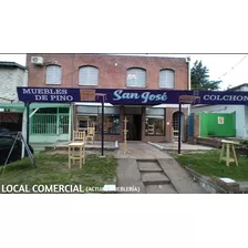 Local Comercial C/ Depósito, Patio Interno Y Departamento De Tres Ambientes En Planta Alta