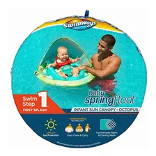 Swimways Infant Baby Spring Float With Adjustable Sun Canopy