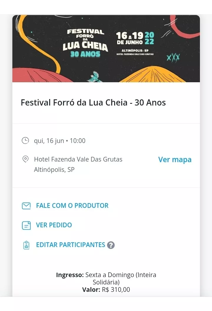 Ingressos Festival Forró Da Lua Cheia 2022