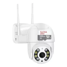 Câmera De Segurança Icsee A8 + Micro-sd 128 Gb Dome Com Resolução De 2mp Visão Nocturna Incluída Branca