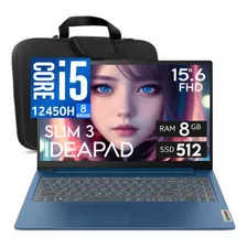 Lenovo Ideapad Slim 3 Core I5 12450h 8gb Ddr5 512gb + Funda