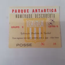 Ingresso Do Jogo Palmeiras X Americano 02/04/83