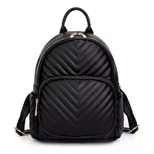 Mochila Uto, Monedero Para Mujer, Cuero Acolchado, Vegano, P