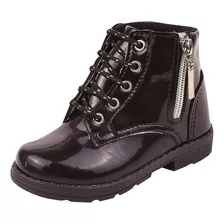 Bota Coturno Infantil Botinha Feminina Menina Zipper