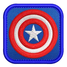 Patch Bordado Super-herói Capitão América Vingadores 6cm