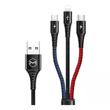 Cable De Carga Mcdodo 3 En 1 Para Usb-c / Micro-usb / iPhone