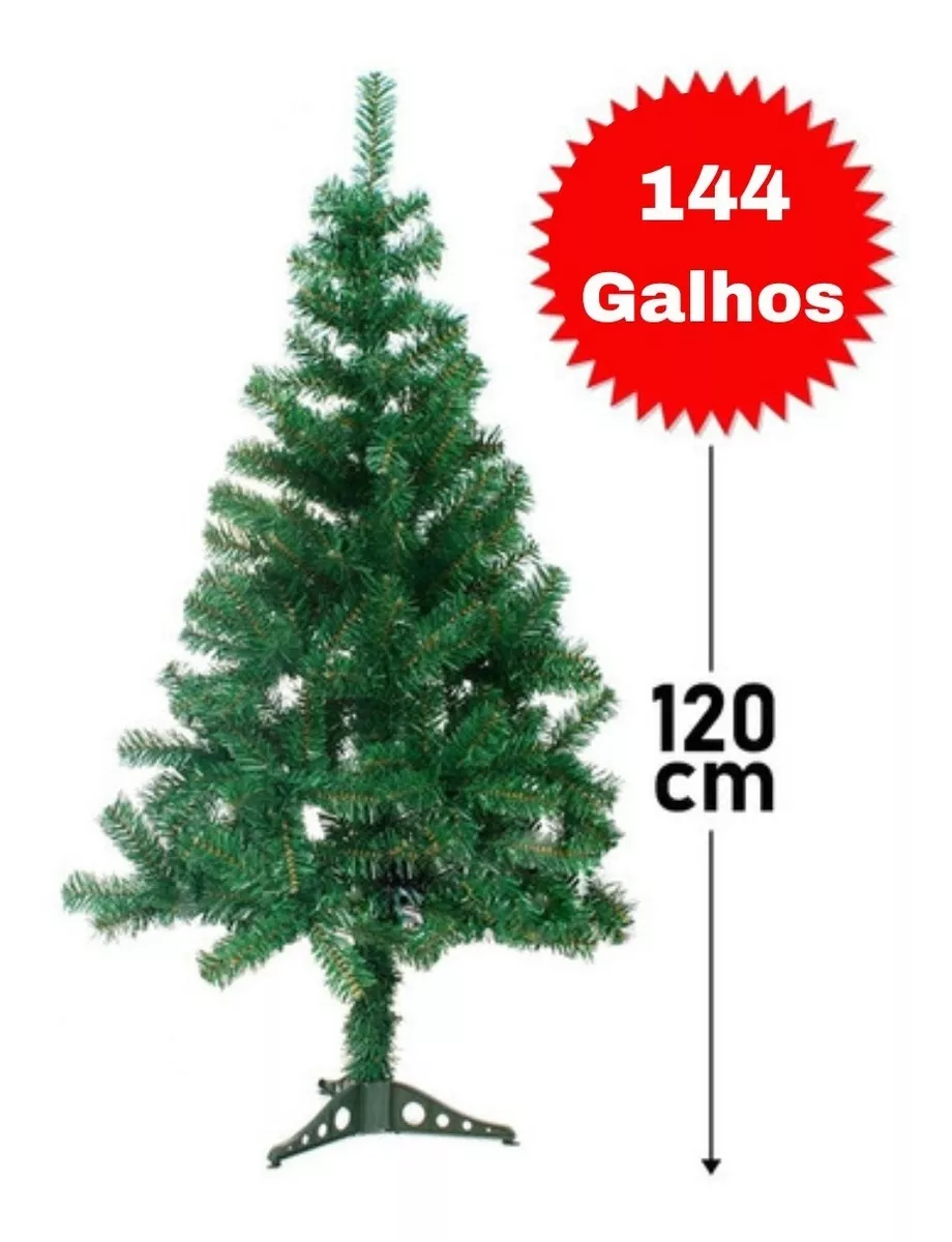 Árvore De Natal Pinheiro Verde Imperial 120cm C/ 144 Galhos