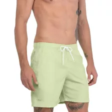 Bermuda Short Mash Liso Uv30 Verão Casual Praia Masculino